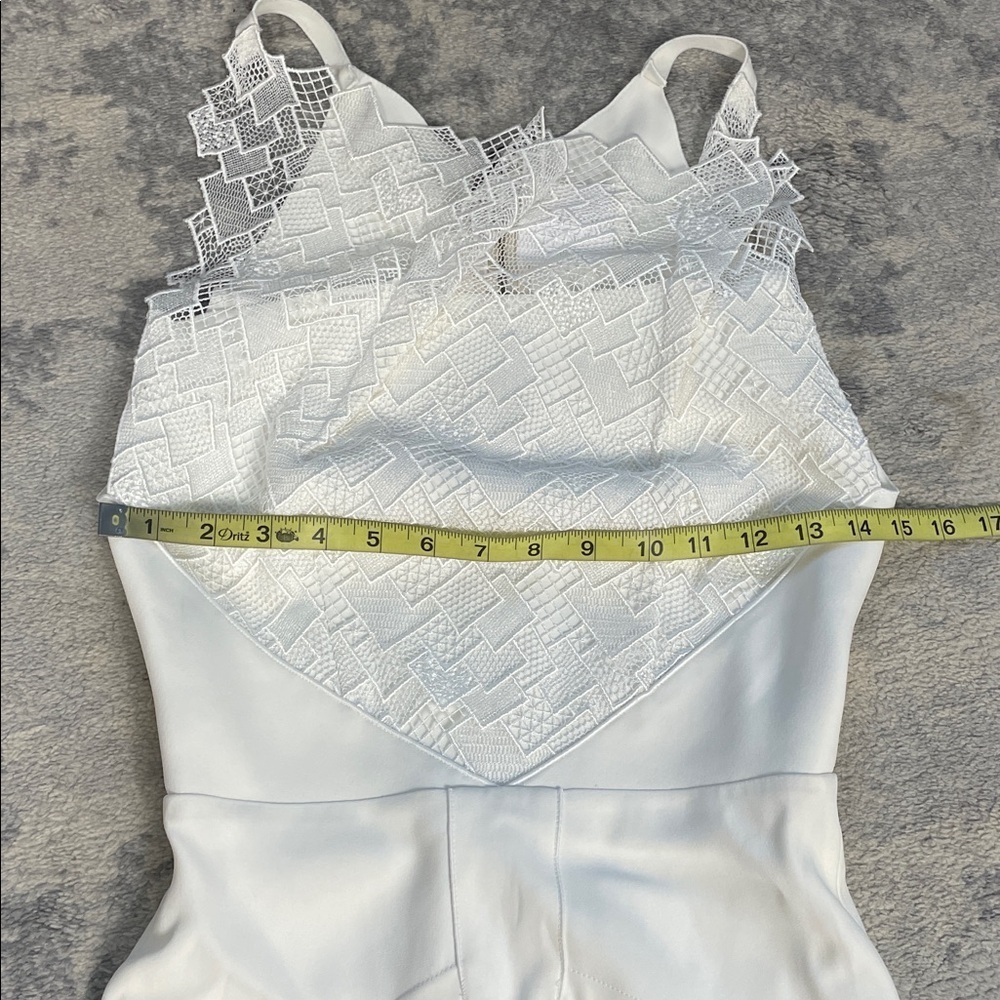 NWT Roland Mouret Mirah Gown Geometric Lace Stretch Double Crepe Wedding US 4 - Picture 9 of 16